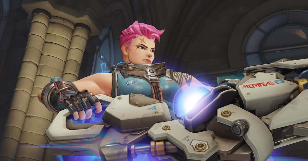 Zarya, The Strong And Powerful Hero Of Overwatch Wallpaper