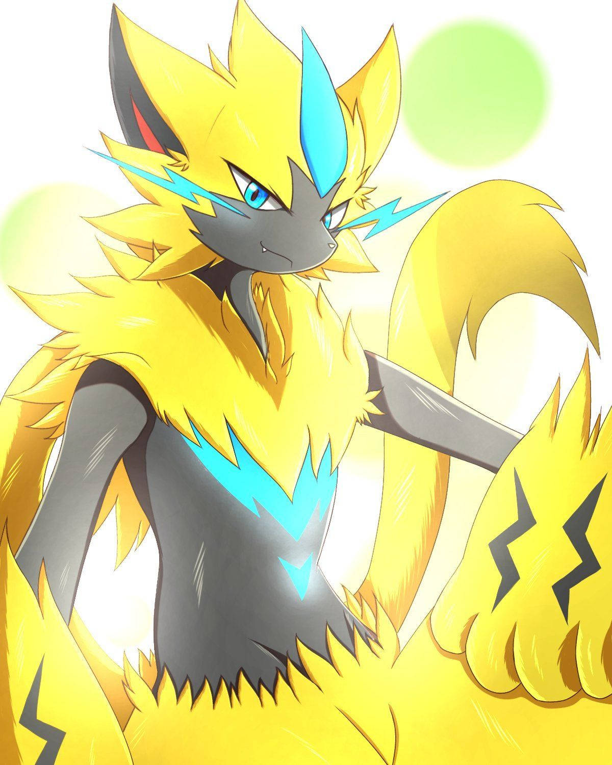 Zeraora Green Circle Wallpaper