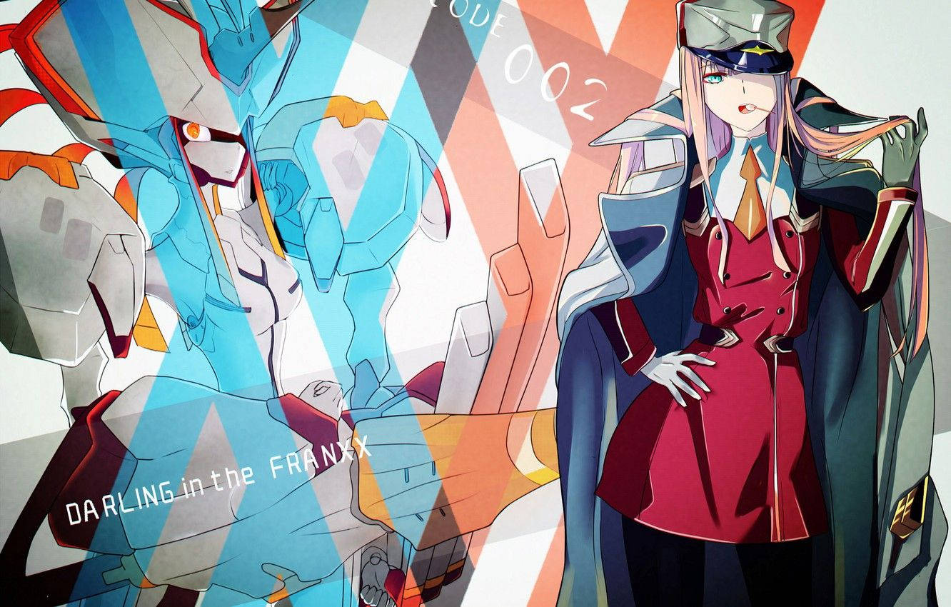 Zero Two Takes Flight In Darling In The Franxx Wallpaper