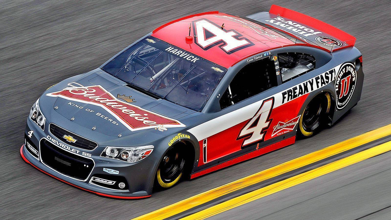 Zooming Kevin Harvick Car Wallpaper