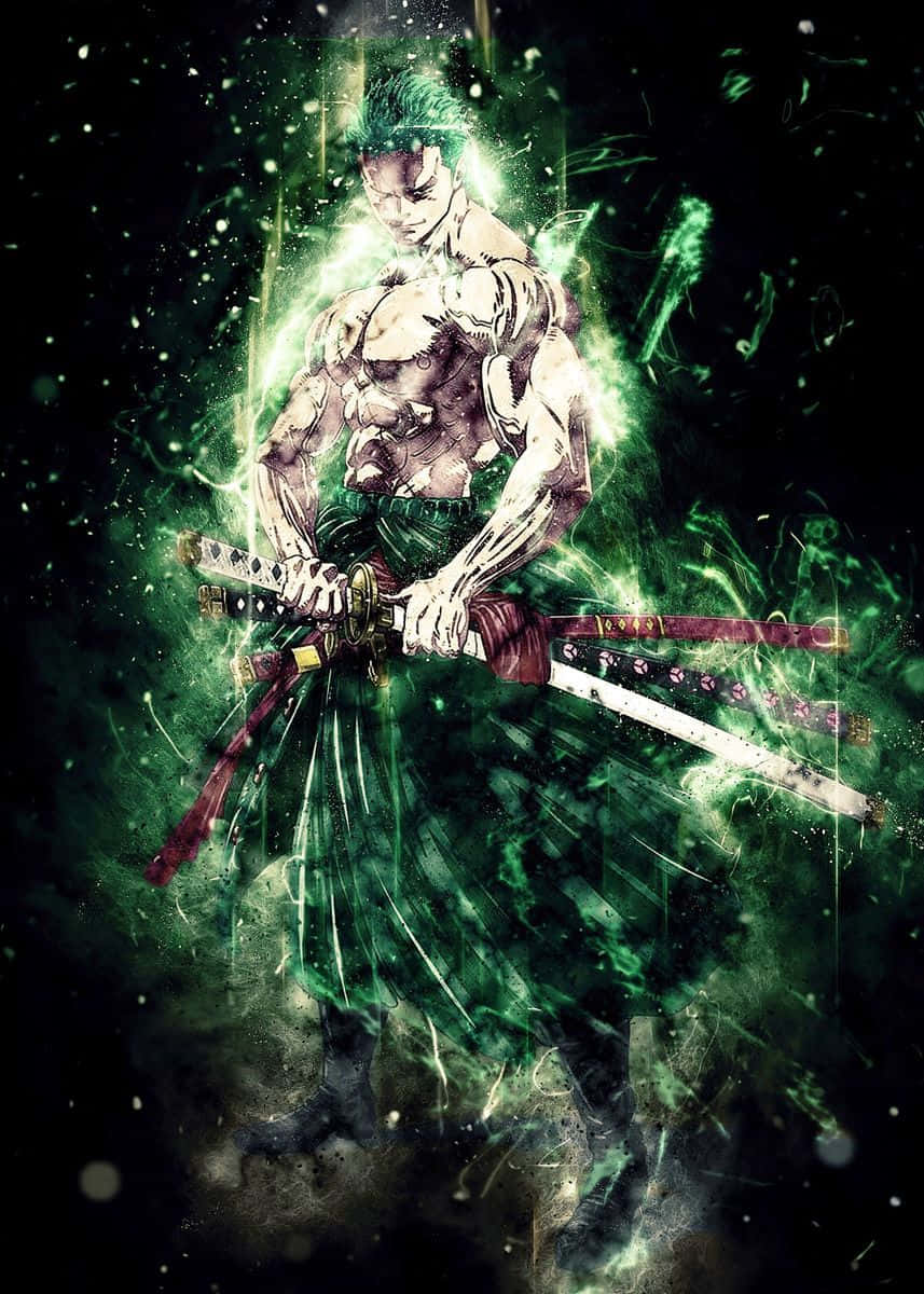 Zoro Kingof Hell Aura Wallpaper