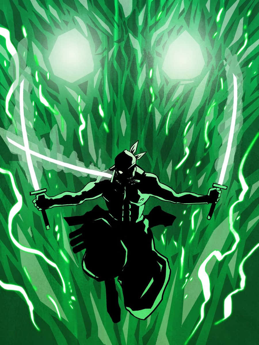 Zoro Unleashing Hell Fury Wallpaper