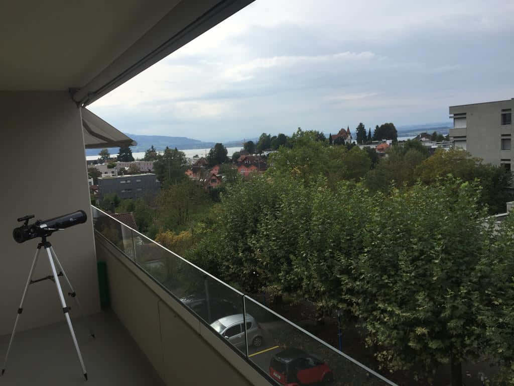 Zug Lake View Balcony Wallpaper