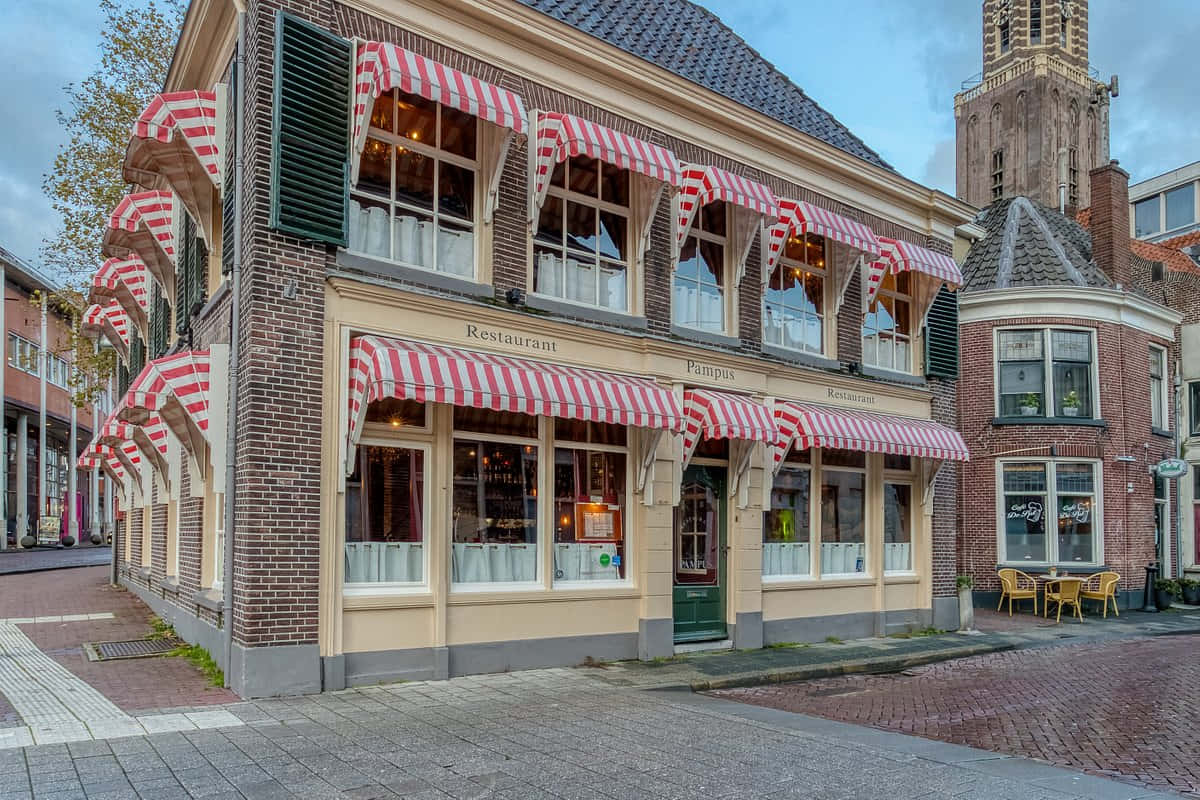 Zwolle Restaurant Street View Wallpaper