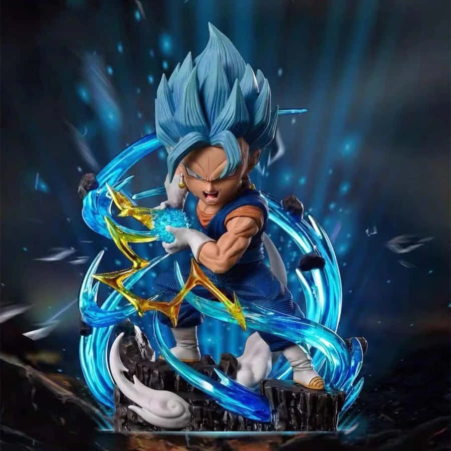 1080x1080 Vegeta Blue Action Figure Illustration Wallpaper