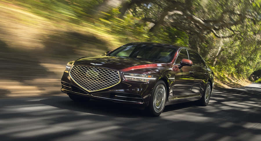 2021 Genesis G90 Luxury Sedan In Action Wallpaper
