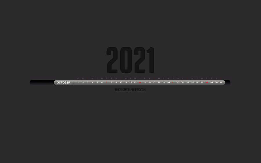 2021 Timer - A Black Background With The Word 2021 Wallpaper