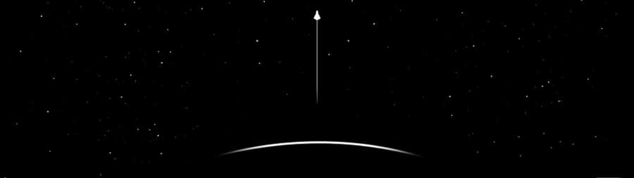 2732 X 768 Black Galaxy Illustration Wallpaper