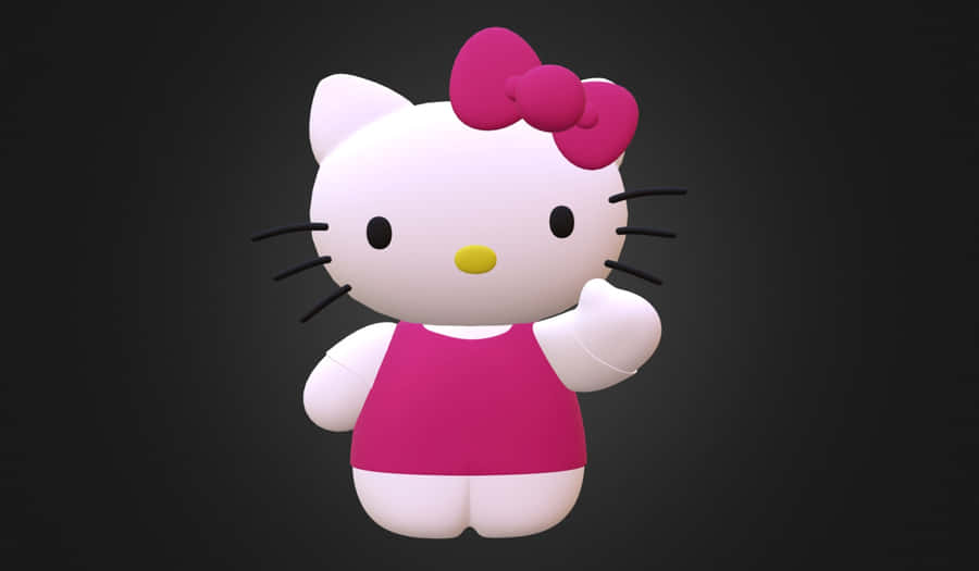 3 D Hello Kitty Model Wallpaper