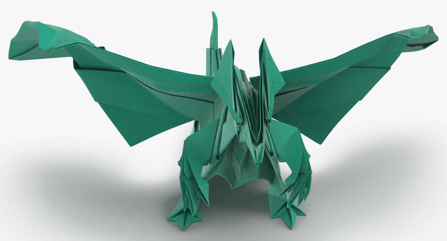 3 D Origami Dragon Artwork Wallpaper