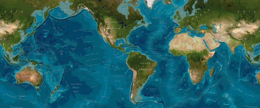 3440x1440 Uhd Earth Map Wallpaper