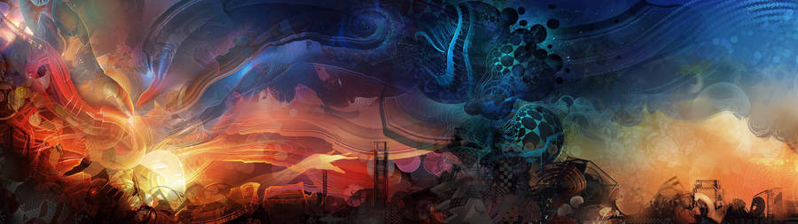 3840x1080 Hd Dual Monitor Abstract Wallpaper