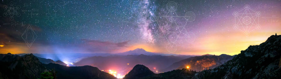 3840x1080 Hd Dual Monitor Magical Sky Wallpaper