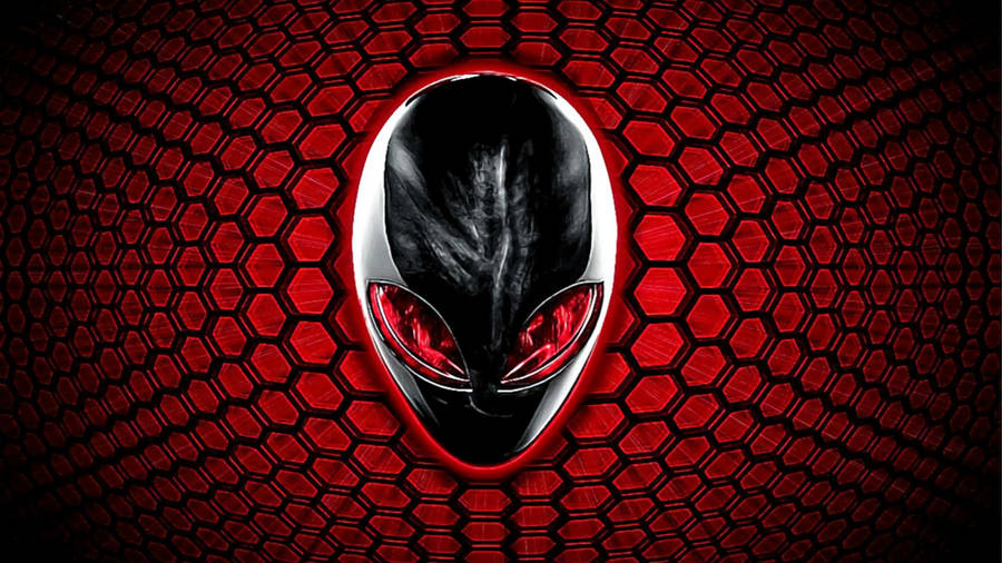 3840x2160 Alienware Honeycomb Red Wallpaper
