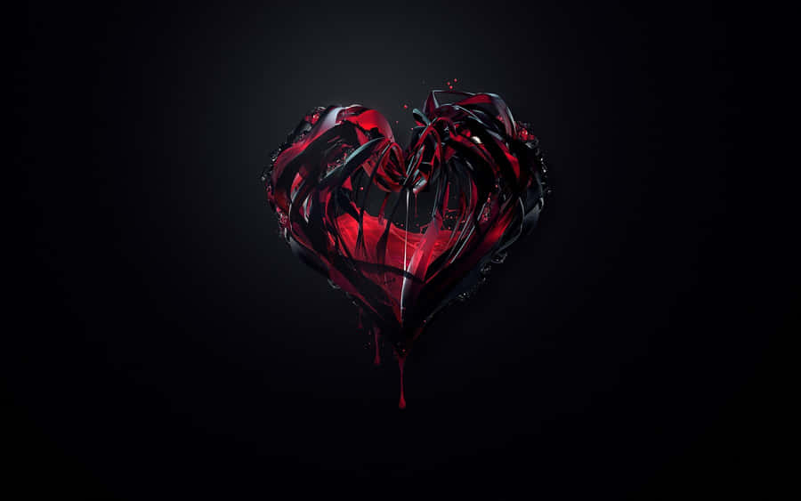 3d Illustration Of A Red Heart Wallpaper