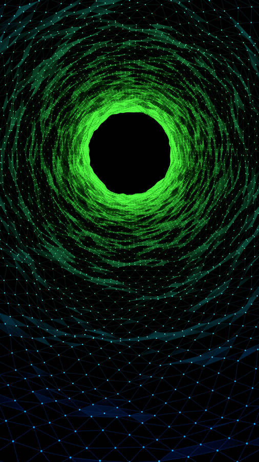 3d Iphone Green Vortex Wallpaper