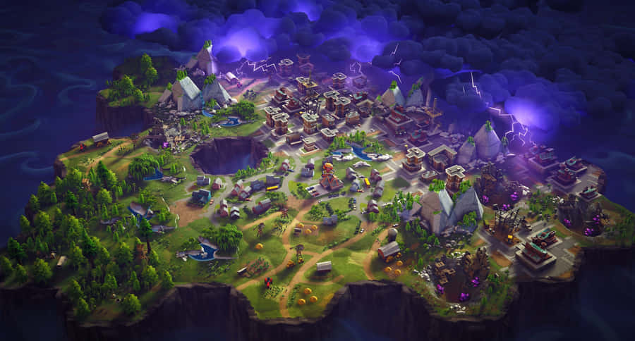 3d Map Illustration Wallpaper