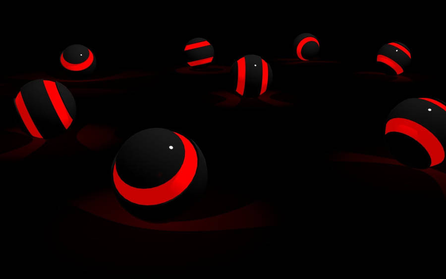 3d Red Circles Wallpaper