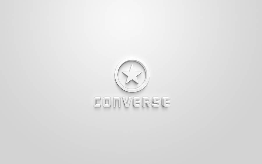 3d Silver Converse Logo Wallpaper