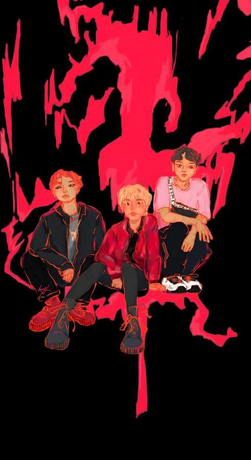 3racha Members Artistic Portrait Wallpaper