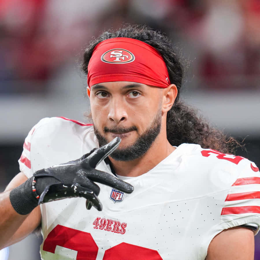 49ers Player Headband Gesture Wallpaper