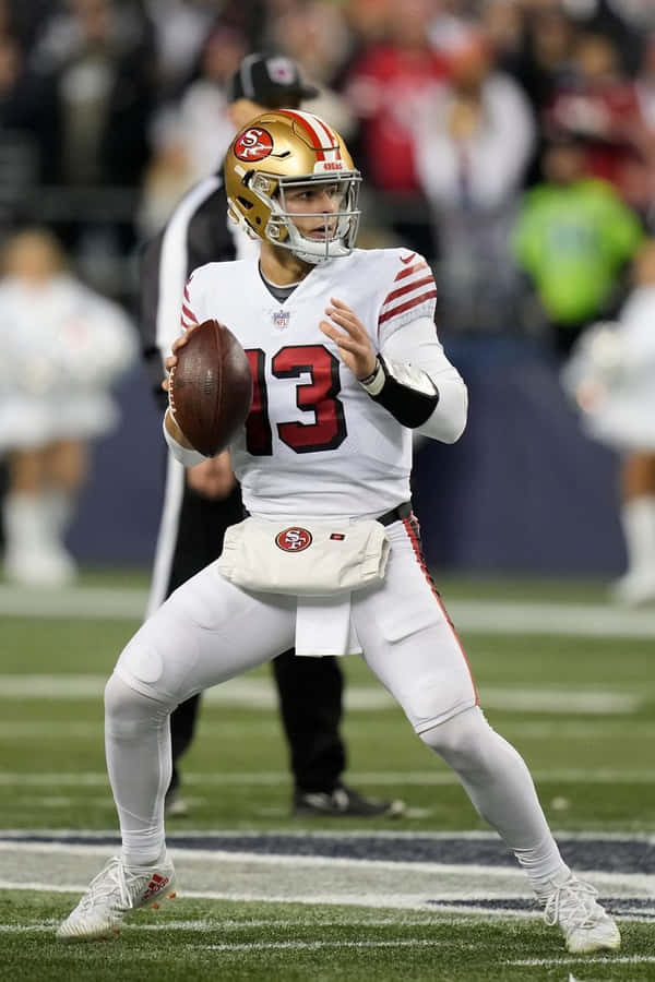 49ers Quarterback Preparedto Pass Wallpaper