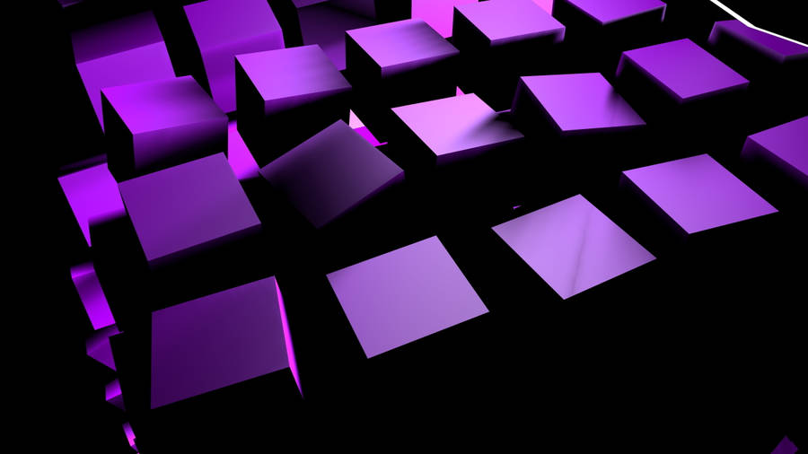 4d Ultra Hd Purple Cubes Wallpaper