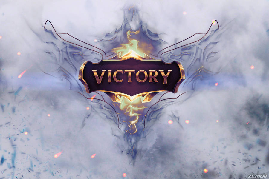 4k Gaming Phone League Of Legends Victory Screen Wallpaper