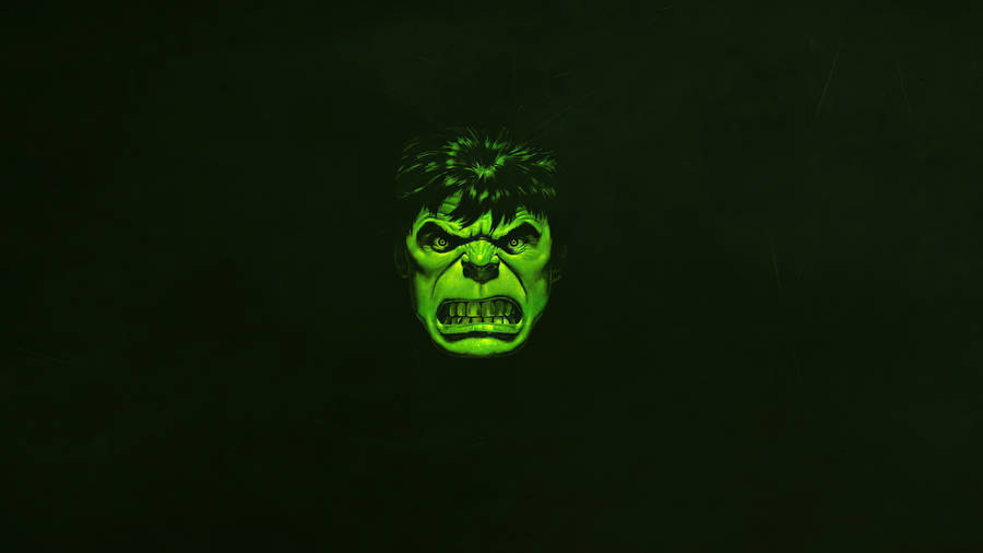 4k Hulk Green Minimal Wallpaper