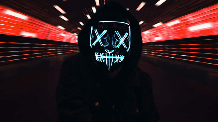 4k Mask Anonymous The Purge Man Wallpaper