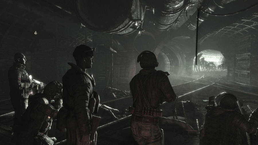 4k Metro 2033 Soldiers Waiting For Mutants Wallpaper