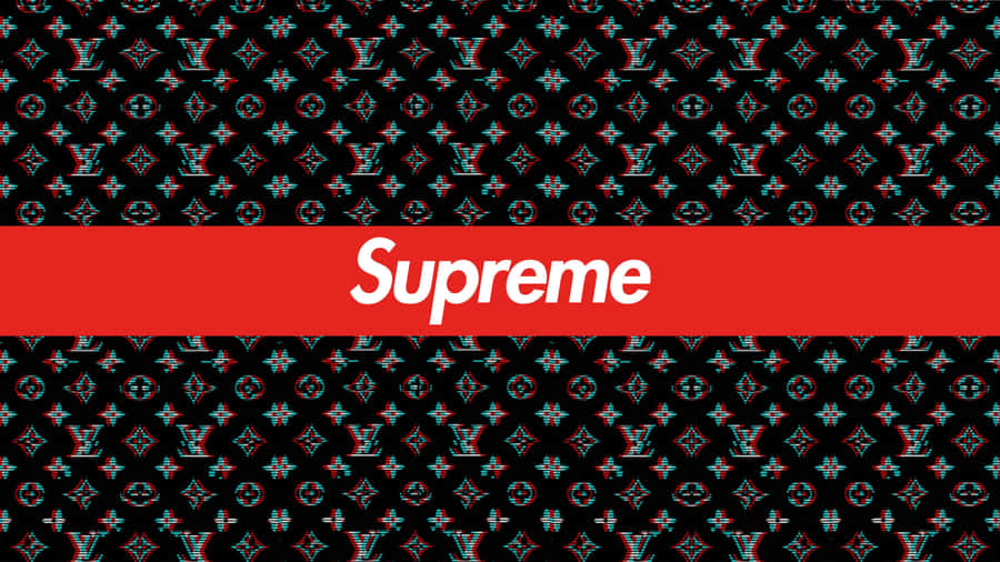 4k Supreme Black Louis Vuitton Wallpaper