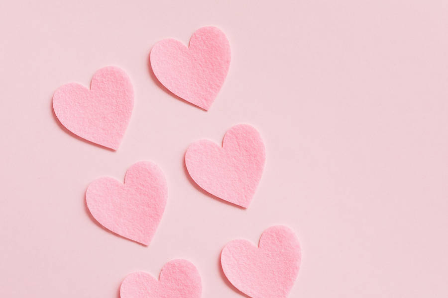 4k Tablet 6 Pink Hearts Wallpaper