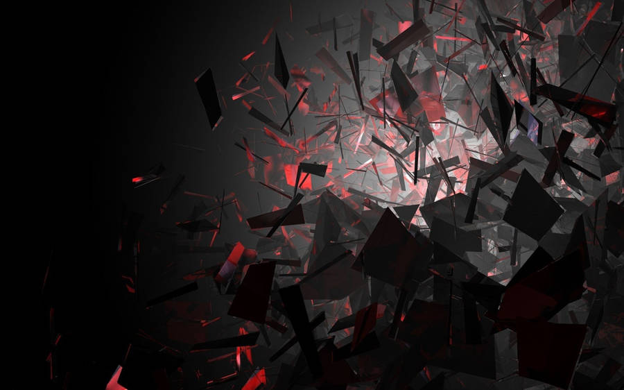 4k Ultra Hd Black Shards Abstract Wallpaper