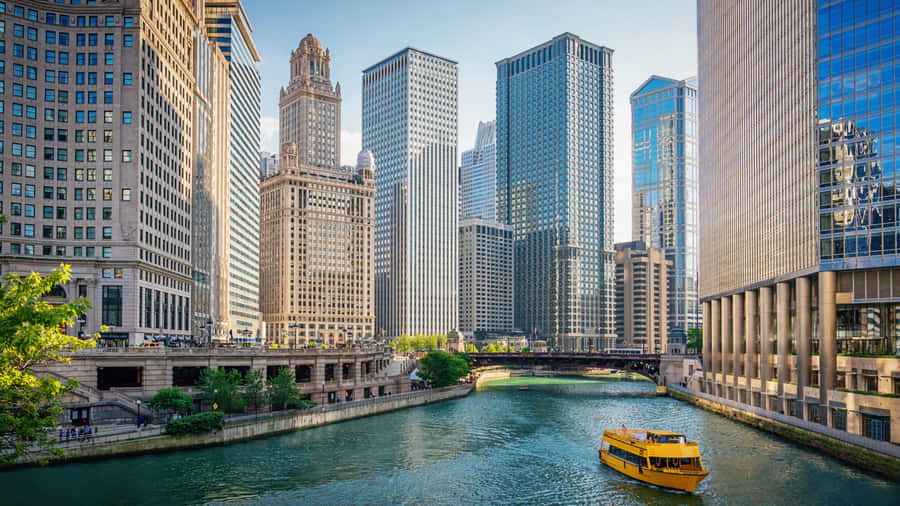 4k Ultra Hd Chicago River Wallpaper