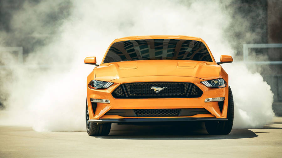 4k Ultra Hd Mustang Gt Orange Wallpaper
