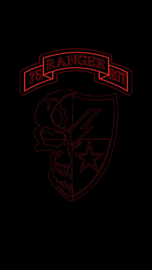 75th Ranger Regiment Crest Redon Black Wallpaper