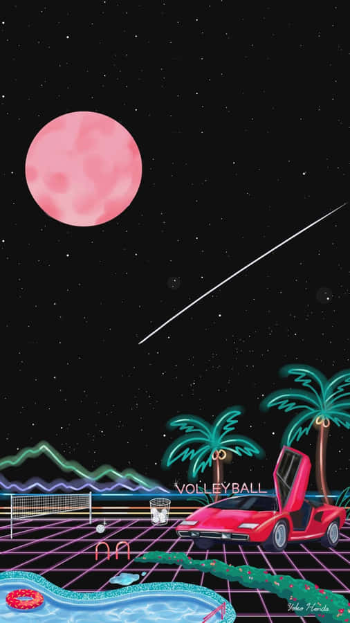 80s Aesthetic Iphone Portrait Home Screen Wallpaper