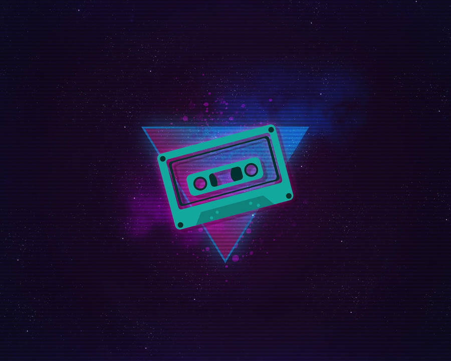 80s Retro Disc Tape Wallpaper