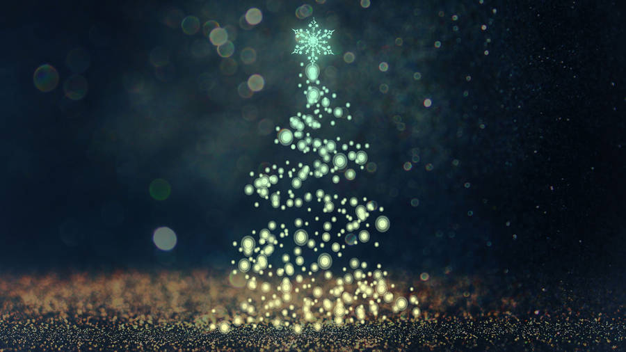 8k Christmas Tree Bokeh Wallpaper