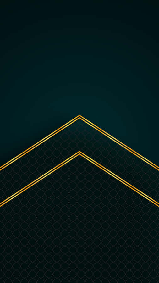 A Black And Gold Background With A Geometric Pattern Wallpaper