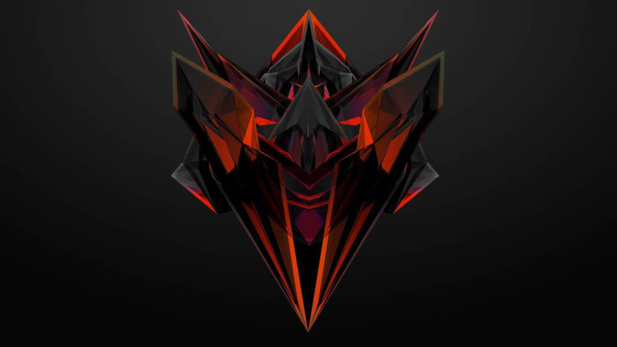 A Black And Red Design With A Red And Orange Design Wallpaper