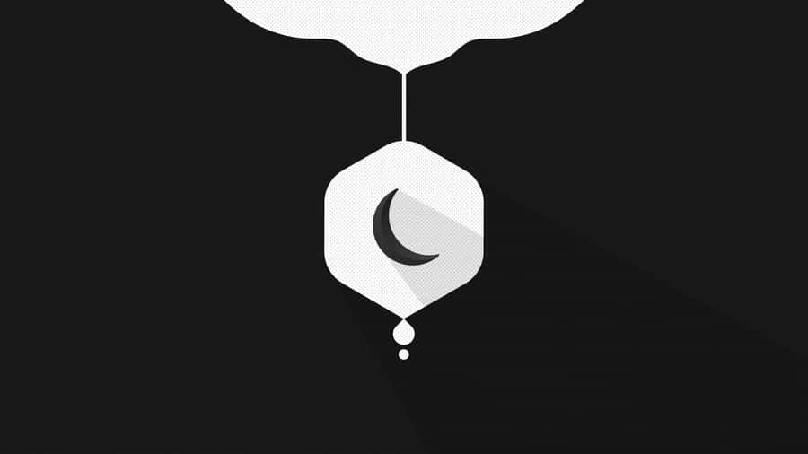 A Black And White Abstract Design Featuring Almost Maplike Shapes Wallpaper