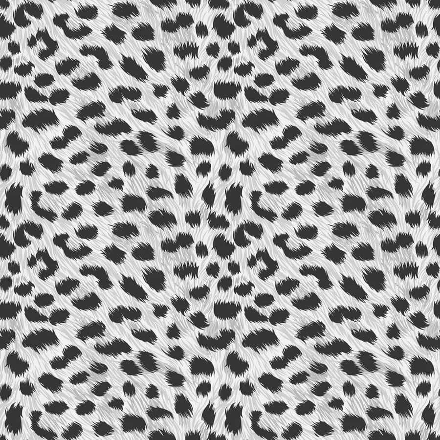 A Black And White Leopard Print Pattern Wallpaper