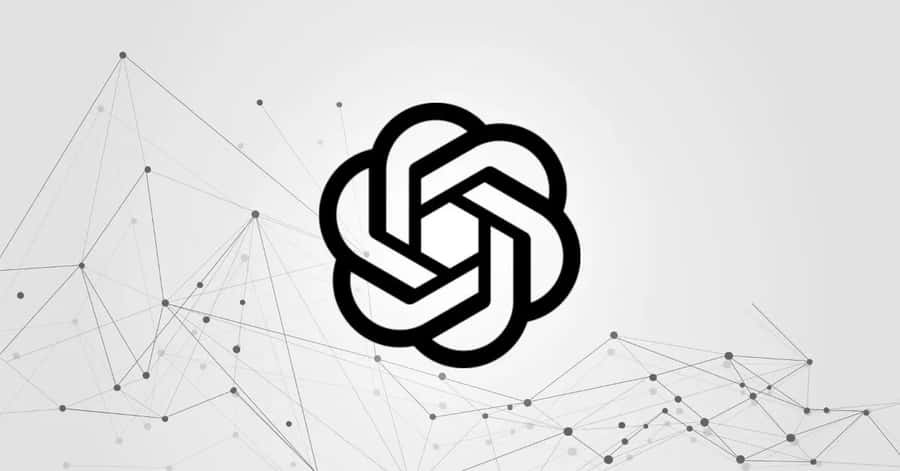 A Black And White Logo With A Knot In The Middle Wallpaper