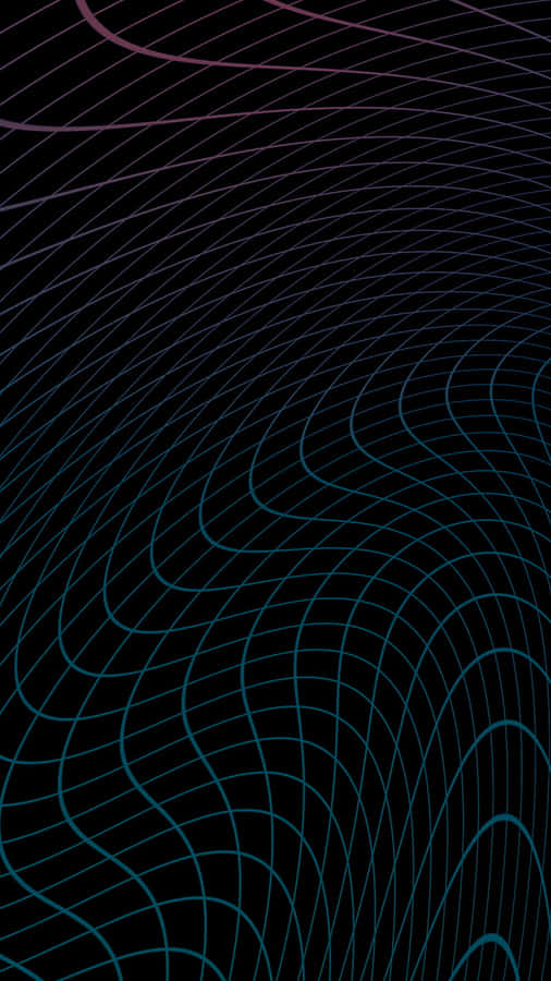 A Black Background With A Blue And Purple Wave Pattern Wallpaper