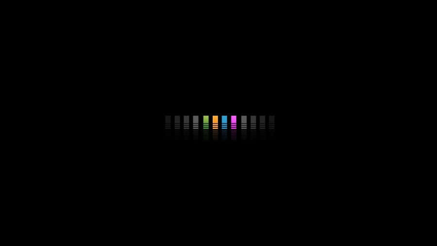 A Black Background With A Rainbow Colored Stripe Wallpaper