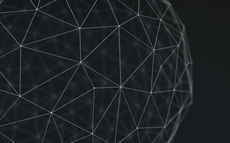 A Black Background With A White Sphere Wallpaper