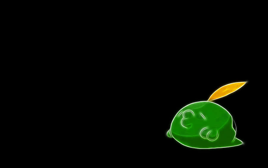 A Black Photo With Neon Gulpin Wallpaper