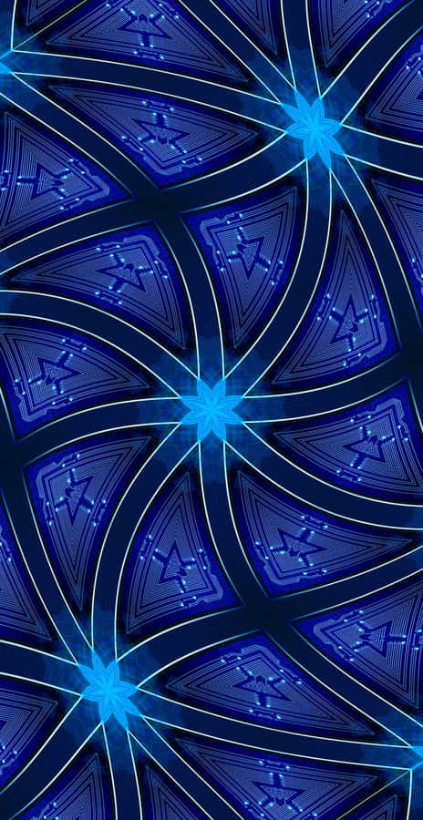 A Blue Abstract Pattern With Blue Lines Wallpaper
